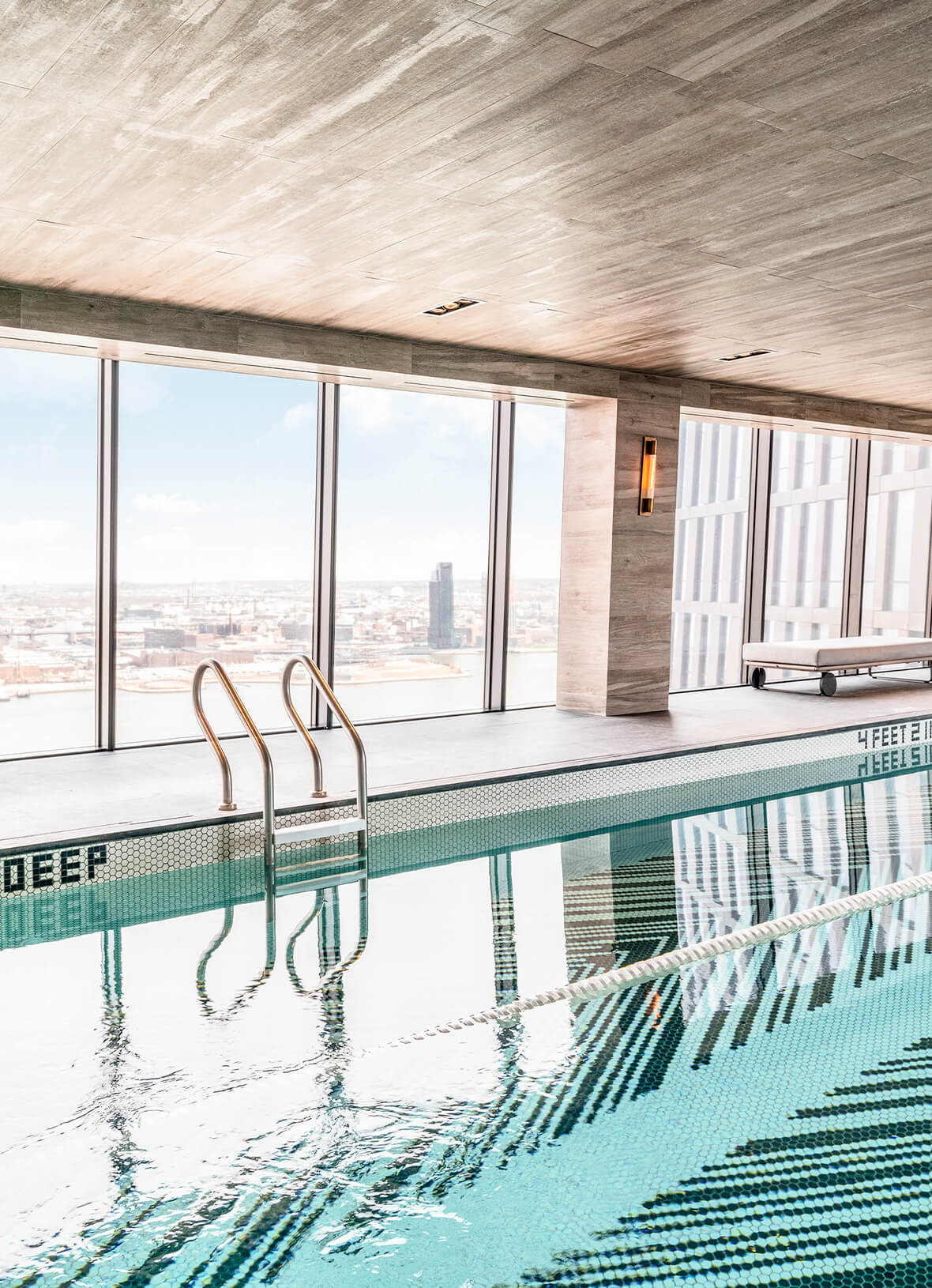 75' skybridge lap pool